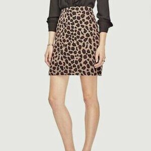 Ann Taylor Wool Leopard Skirt